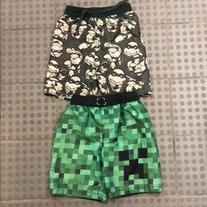 Set of boys bathing suits